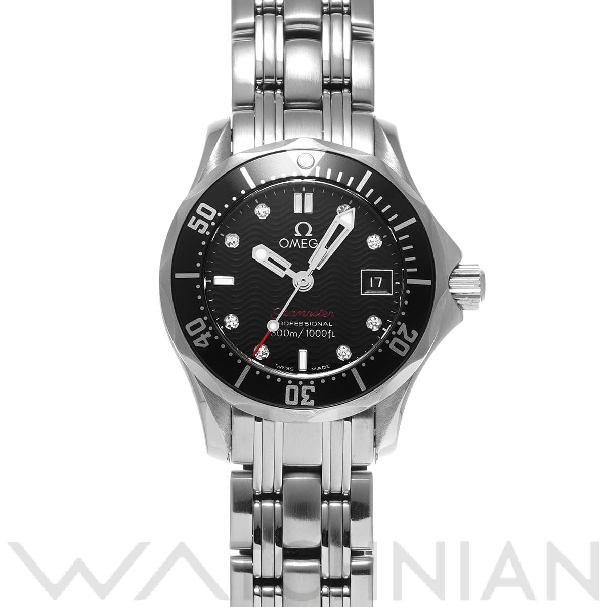 オメガ / OMEGA シーマスター ダイバー300 クォーツ 212.30.28.61.51.001 ブラック/ダイヤモンド レディース 時計 【中古】【wristwatch】