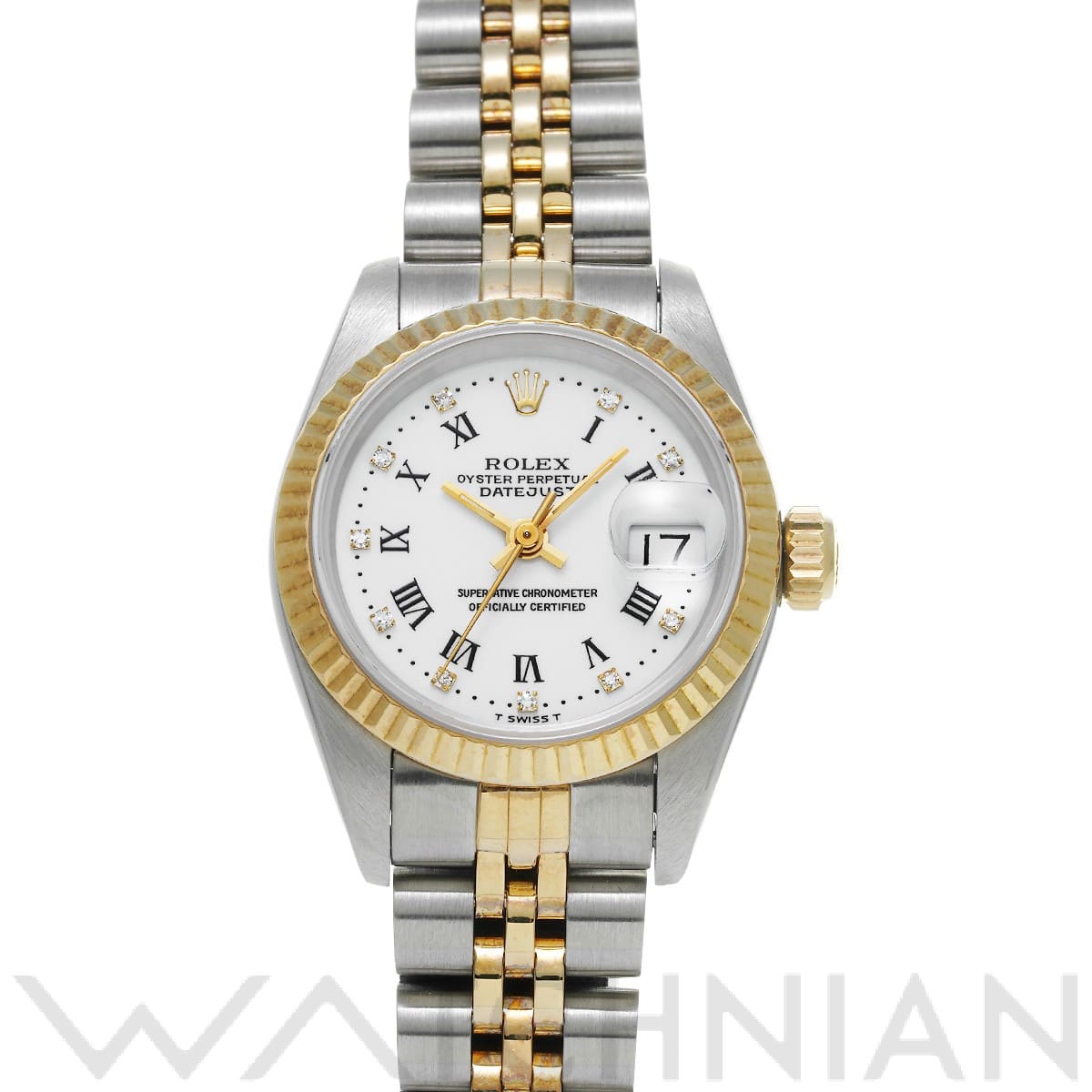 デイトジャスト 69173G X番(1993年頃製造) ホワイト/ダイヤモンド ロレックス ROLEX レディース 【中古】