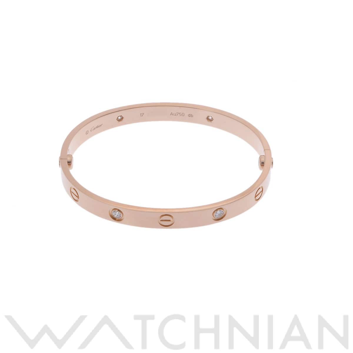 カルティエ ラブブレスレット 4PD #17 ゴールド K18ピンクゴールド PG レディース ジュエリー 【中古】【jewelry】