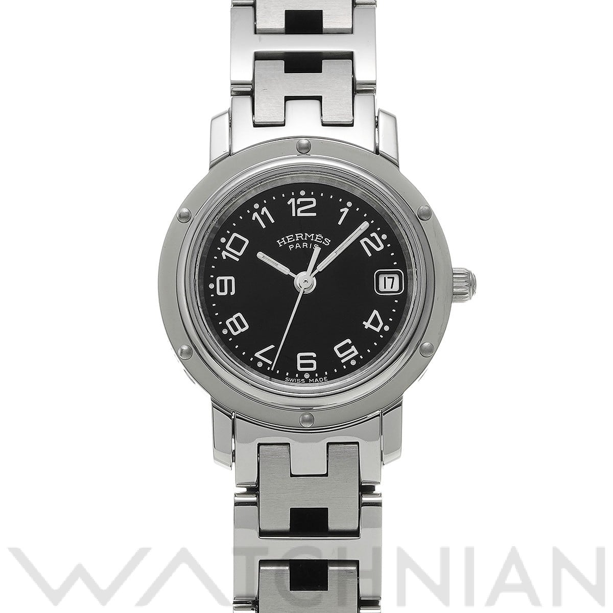 エルメス クリッパー CL4.210.330/3758 ブラック レディース 時計 【中古】【wristwatch】