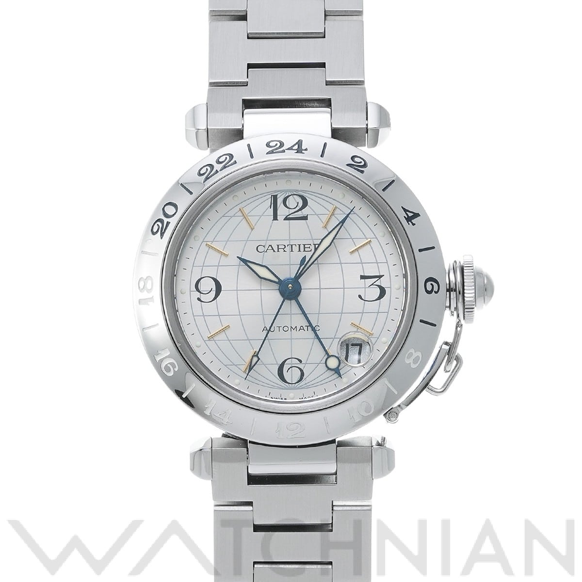 カルティエ / CARTIER パシャC メリディアン GMT W31029M7 シルバー ユニセックス 時計 【中古】【wristwatch】