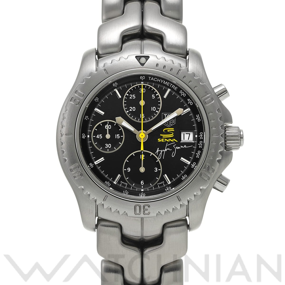 タグ ホイヤー / TAG HEUER リンク クロノグラフ アイルトン・セナ CT2115.BA0550 ブラック メンズ 時計 【中古】【wristwatch】