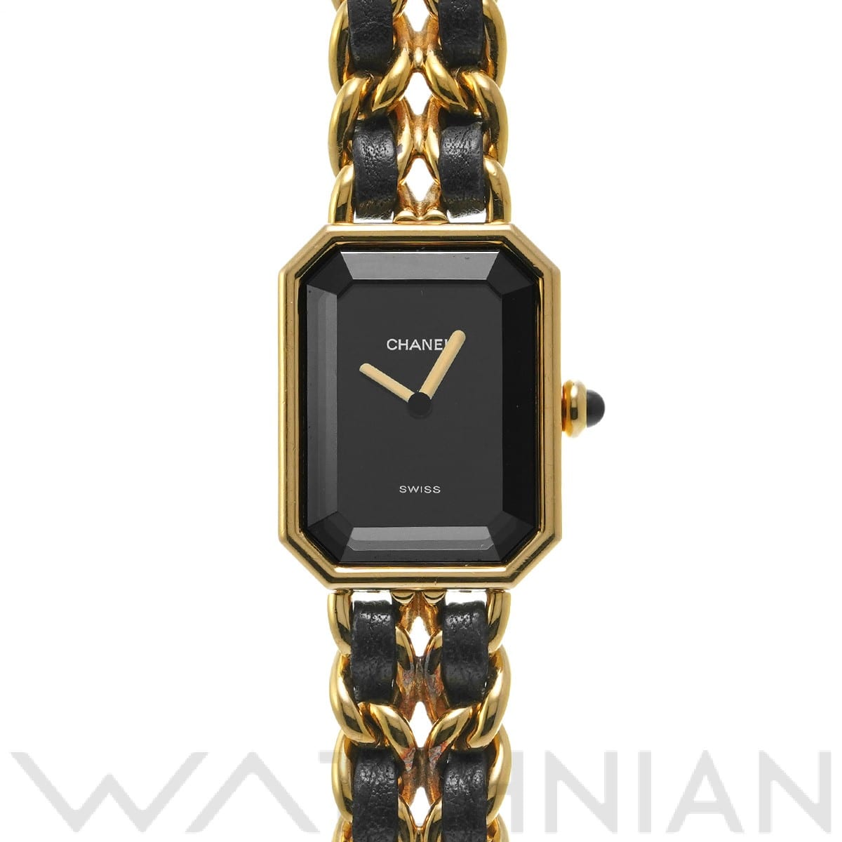 シャネル プルミエール M H0001 ブラック レディース 時計 【中古】【wristwatch】
