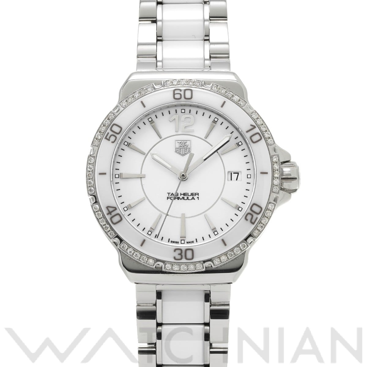 タグ ホイヤー / TAG HEUER フォーミュラ1 クォーツ WAH1213.BA0861 ホワイト レディース 時計 【中古】【wristwatch】