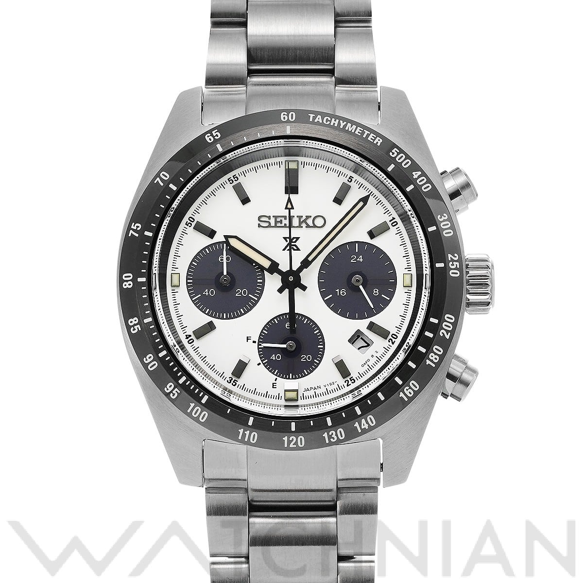 セイコー / SEIKO プロスペックス スピードタイマー ソーラー SBDL085 ホワイト/ブラック メンズ 時計 【中古】【wristwatch】