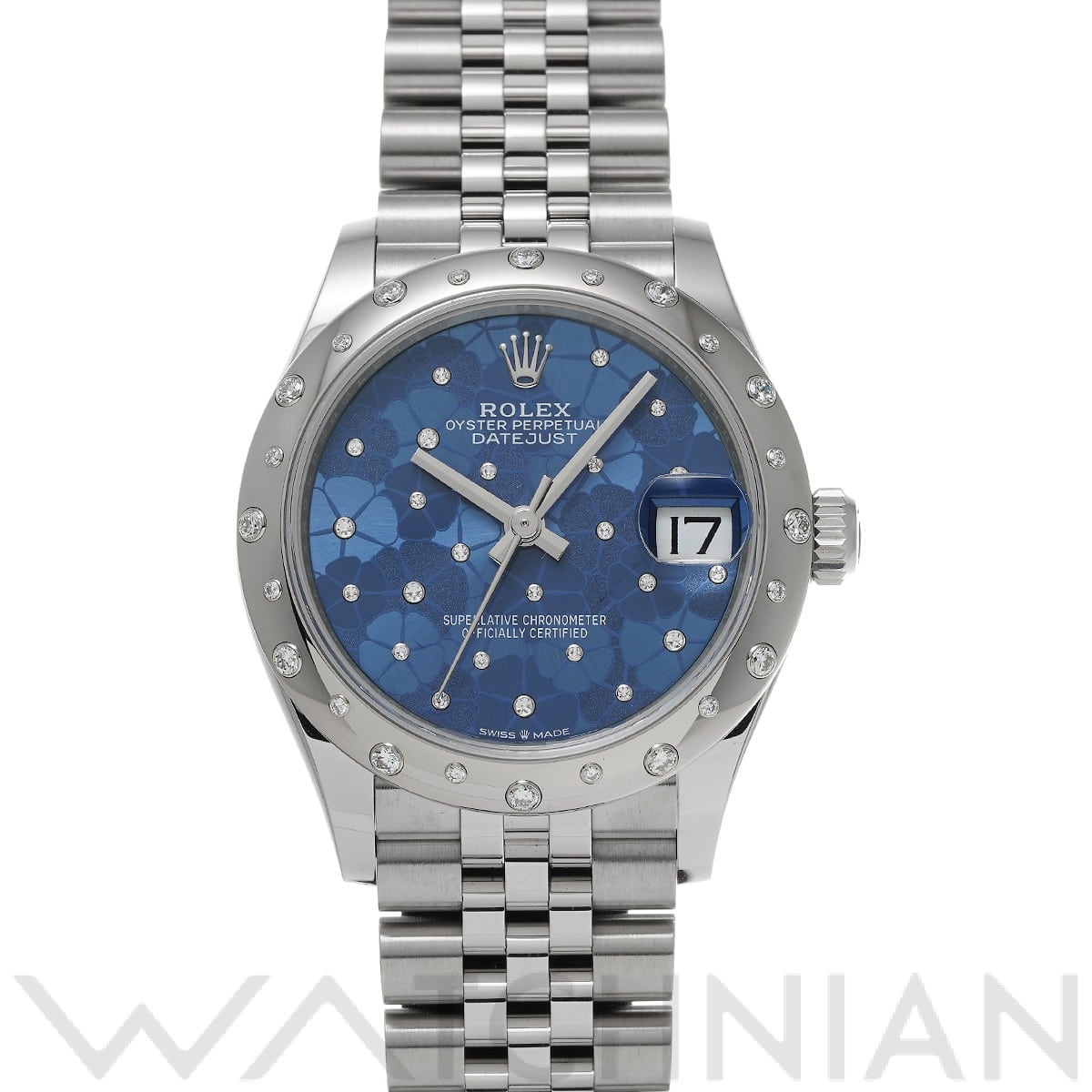 ロレックス デイトジャスト 31 278344RBR アズーロブルー フローラルモチーフ/ダイヤモンド ユニセックス 時計 【中古】【wristwatch】