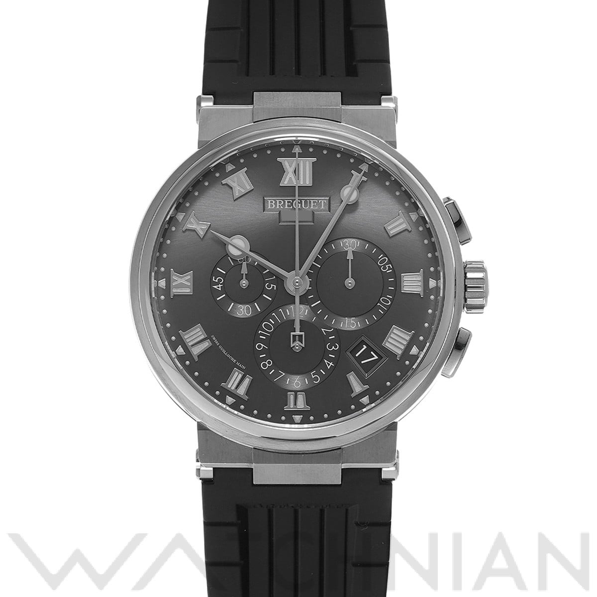 ブレゲ マリーン クロノグラフ 5527TI/G2/5WV スレートグレー メンズ 時計 【中古】【wristwatch】