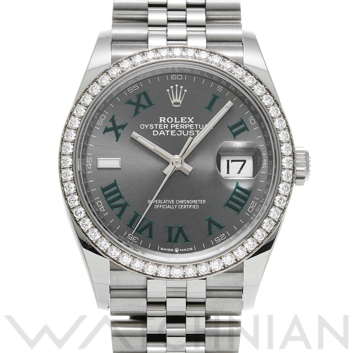 ロレックス デイトジャスト 36 126284RBR スレート メンズ 時計 【中古】【wristwatch】