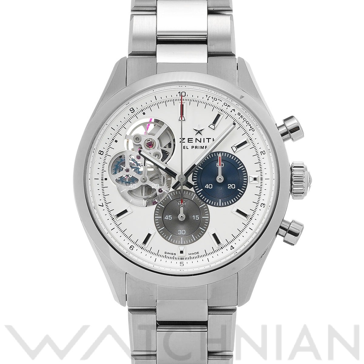 ゼニス クロノマスター エル・プリメロ オープン 03.3300.3604/69.M3300 シルバーマット メンズ 時計 【中古】【wristwatch】