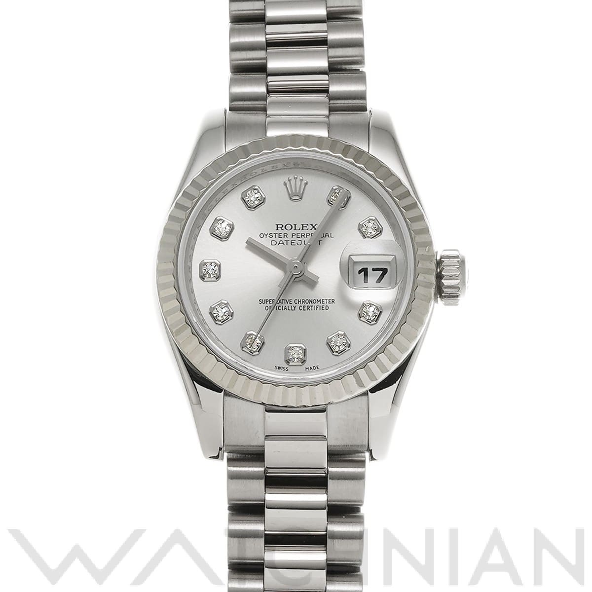 ロレックス レディ デイトジャスト 26 179179G シルバー/ダイヤモンド レディース 時計 【中古】【wristwatch】