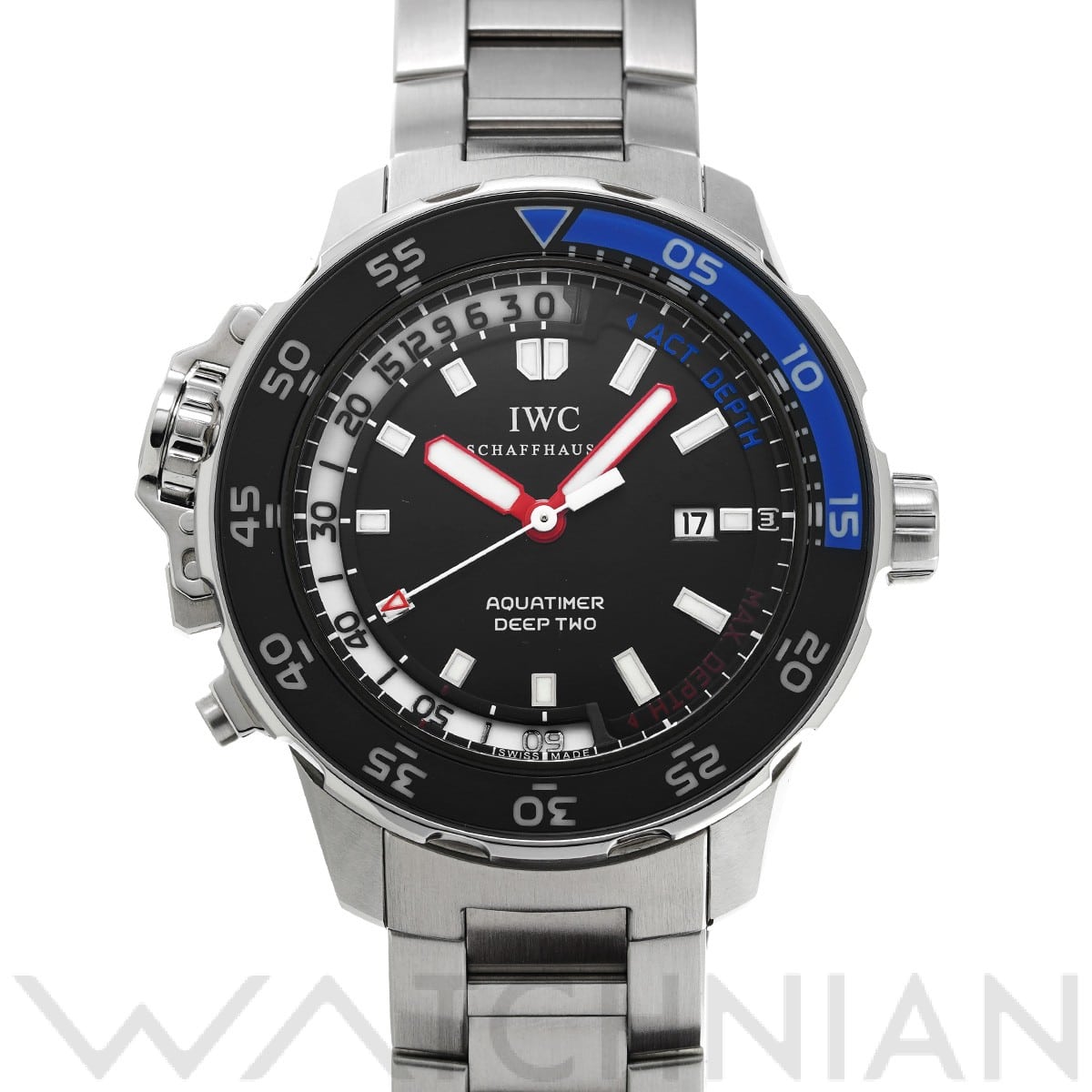 IWC アクアタイマー ディープツー IW354703 ブラック メンズ 時計 【中古】【wristwatch】