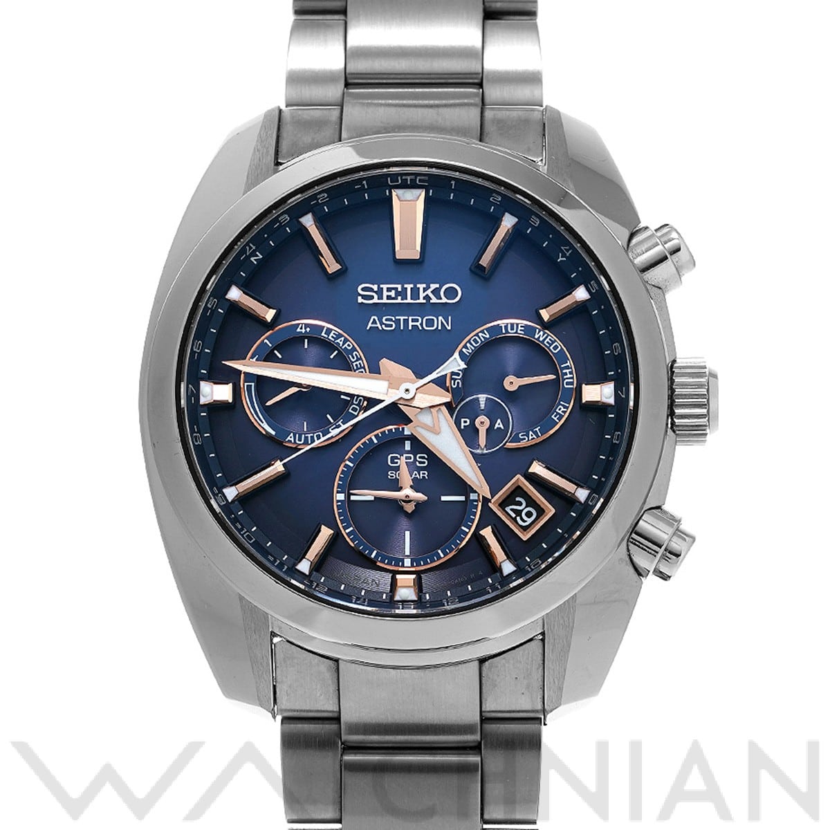 セイコー アストロン SBXC049 ブルー メンズ 時計 【中古】【wristwatch】