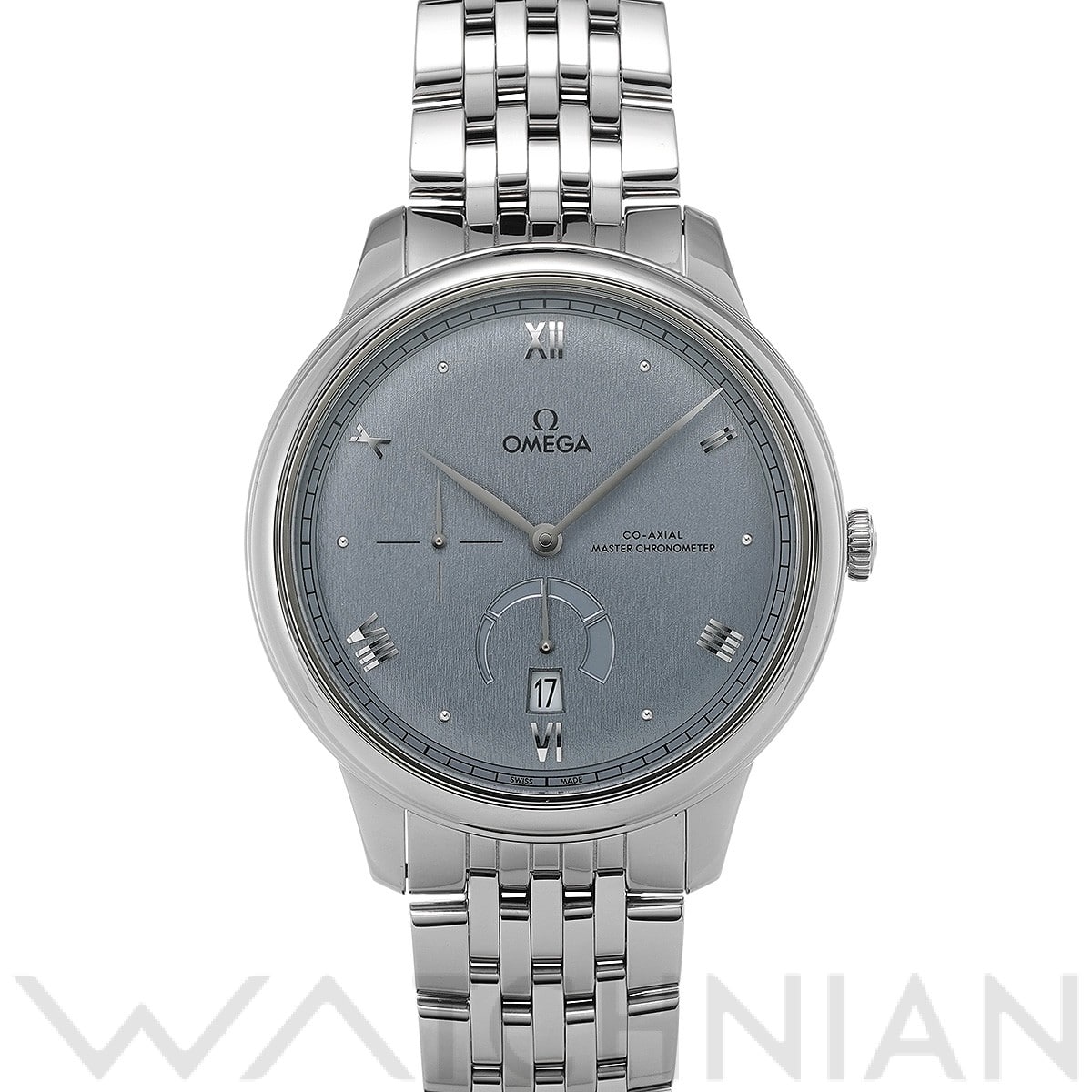 オメガ / OMEGA デ・ヴィル プレステージ コーアクシャル マスタークロノメーター パワーリザーブ 434.10.41.21.03.001 ライトブルー メンズ 時計 【中古】【wristwatch】