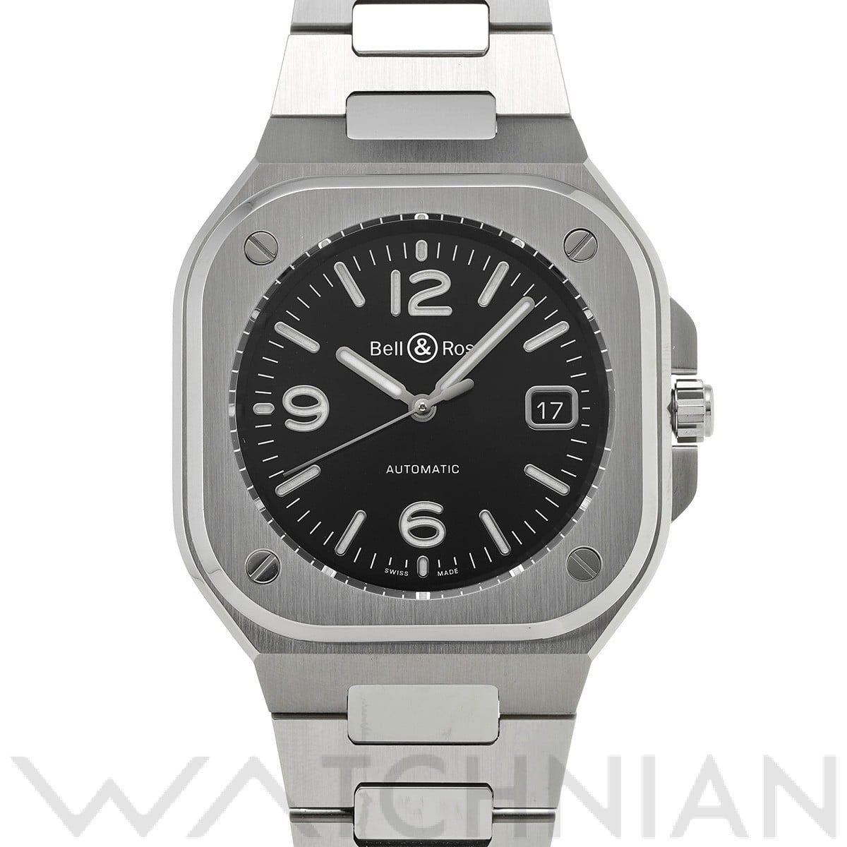 ベル＆ロス BR 05 ブラックスチール BR05A-BL-ST/SST ブラック メンズ 時計 【中古】【wristwatch】