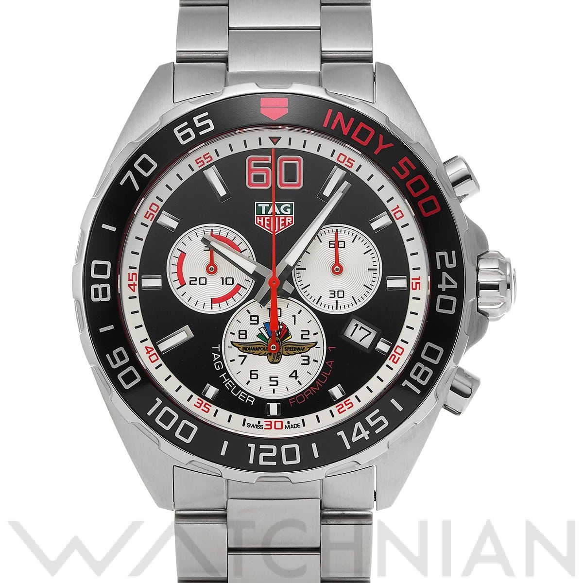 タグ ホイヤー / TAG HEUER フォーミュラ1 クォーツ クロノグラフ インディ500 CAZ101V.BA0842 ブラック/シルバー メンズ 時計 【中古】【wristwatch】