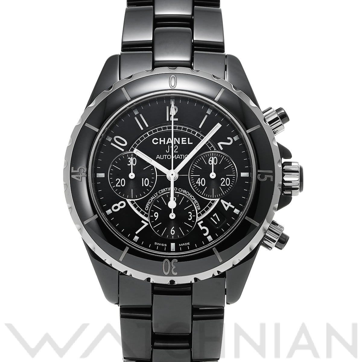 シャネル / CHANEL J12 クロノグラフ 41MM H0940 ブラックラッカー メンズ 時計 【中古】【wristwatch】