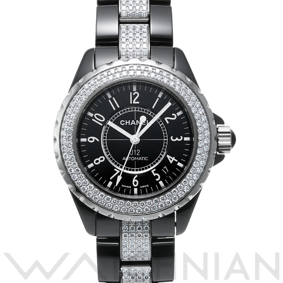 シャネル / CHANEL J12 38MM H1339 ブラックラッカー メンズ 時計 【中古】【wristwatch】