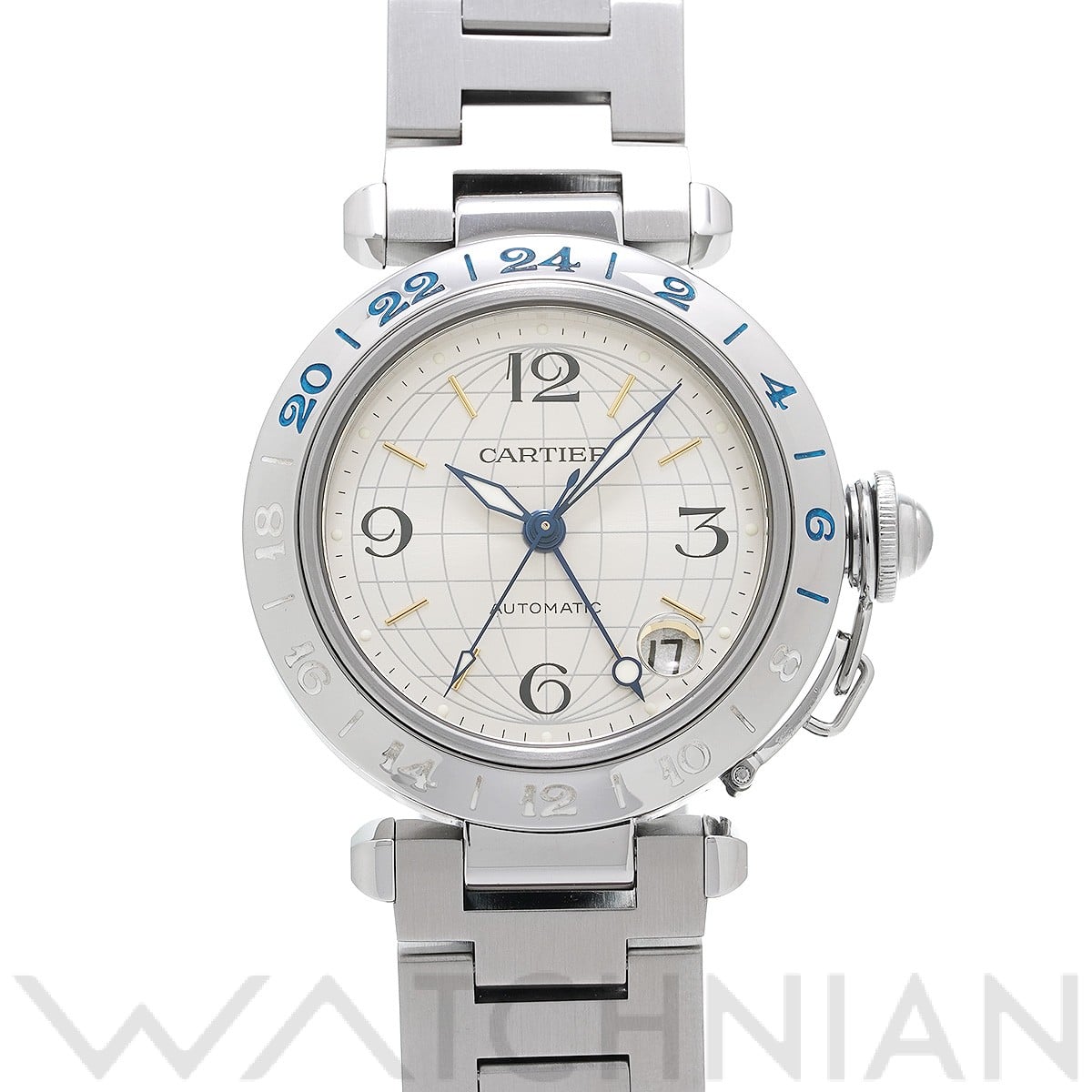 カルティエ / CARTIER パシャC メリディアン GMT W31029M7 シルバー ユニセックス 時計 【中古】【wristwatch】