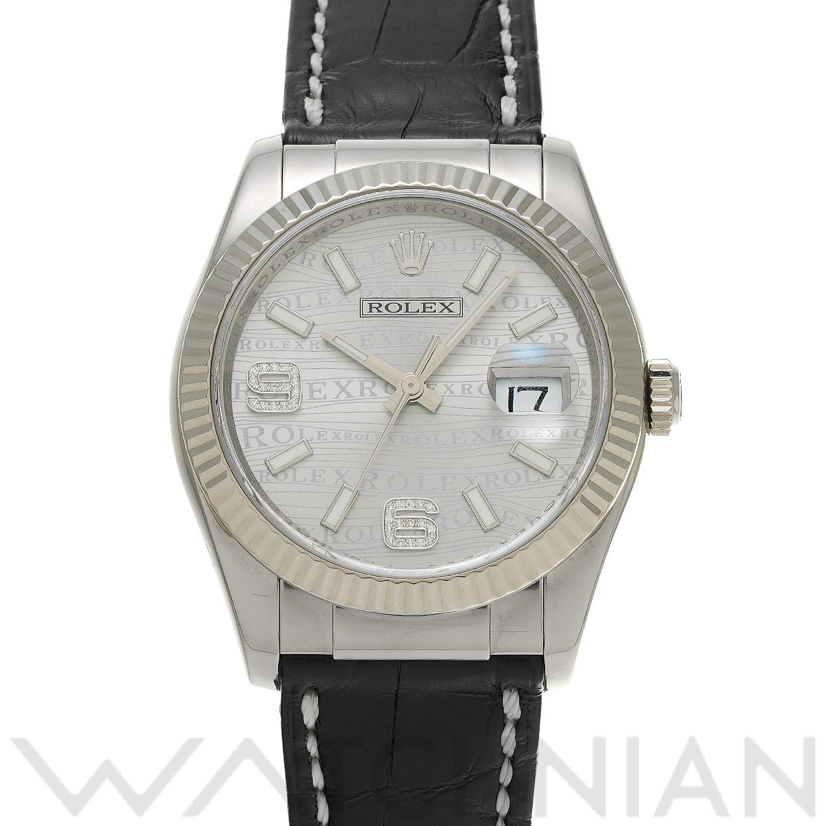 ロレックス デイトジャスト 36 116139 シルバーウェーブ/ダイヤモンド メンズ 時計 【中古】【wristwatch】