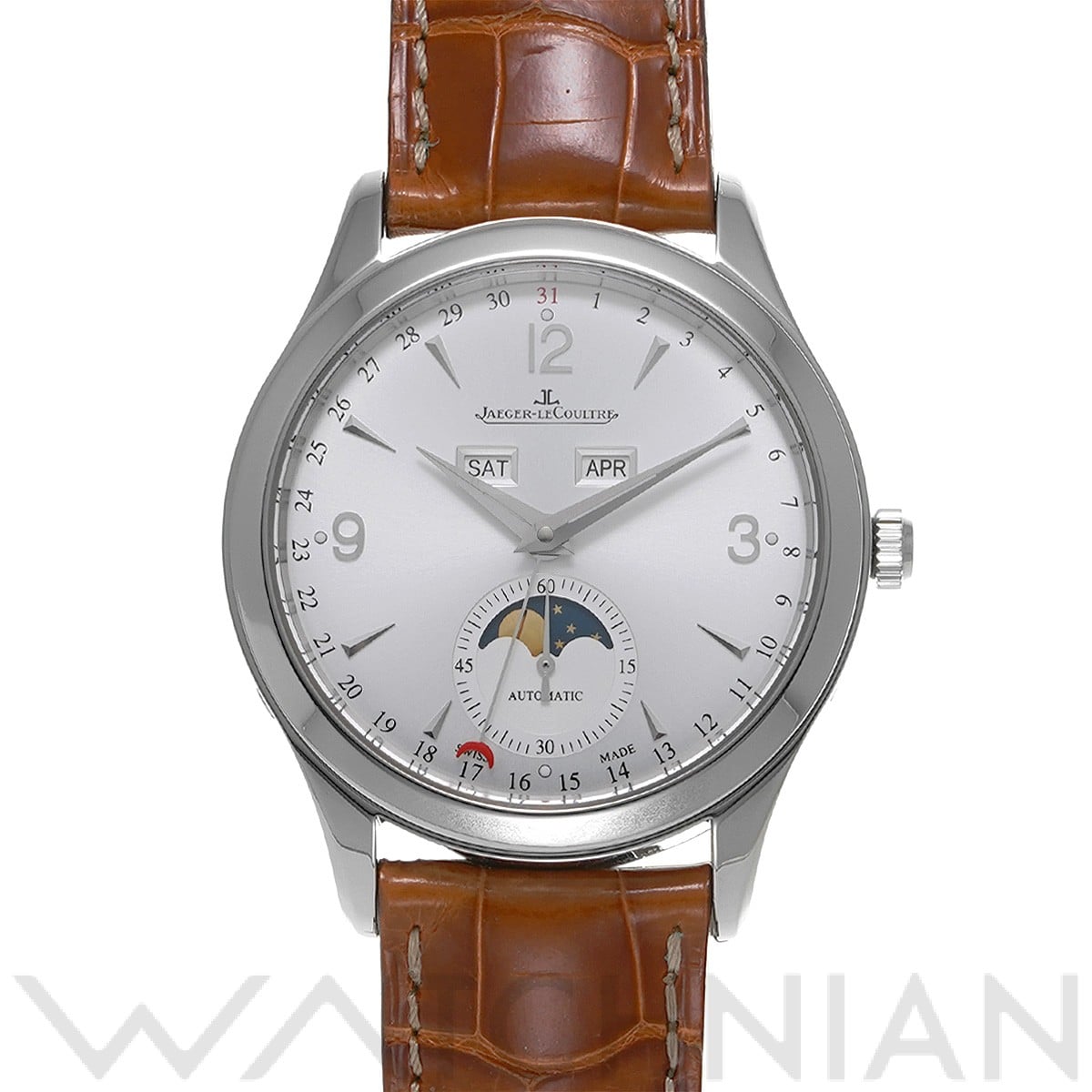 ジャガー ルクルト マスター カレンダー Q1558420 シルバー メンズ 時計 【中古】【wristwatch】