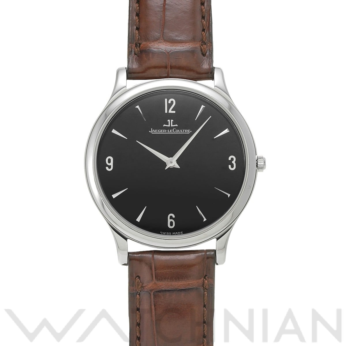 ジャガー ルクルト マスター ウルトラスリム Q1458570 ブラック メンズ 時計 【中古】【wristwatch】