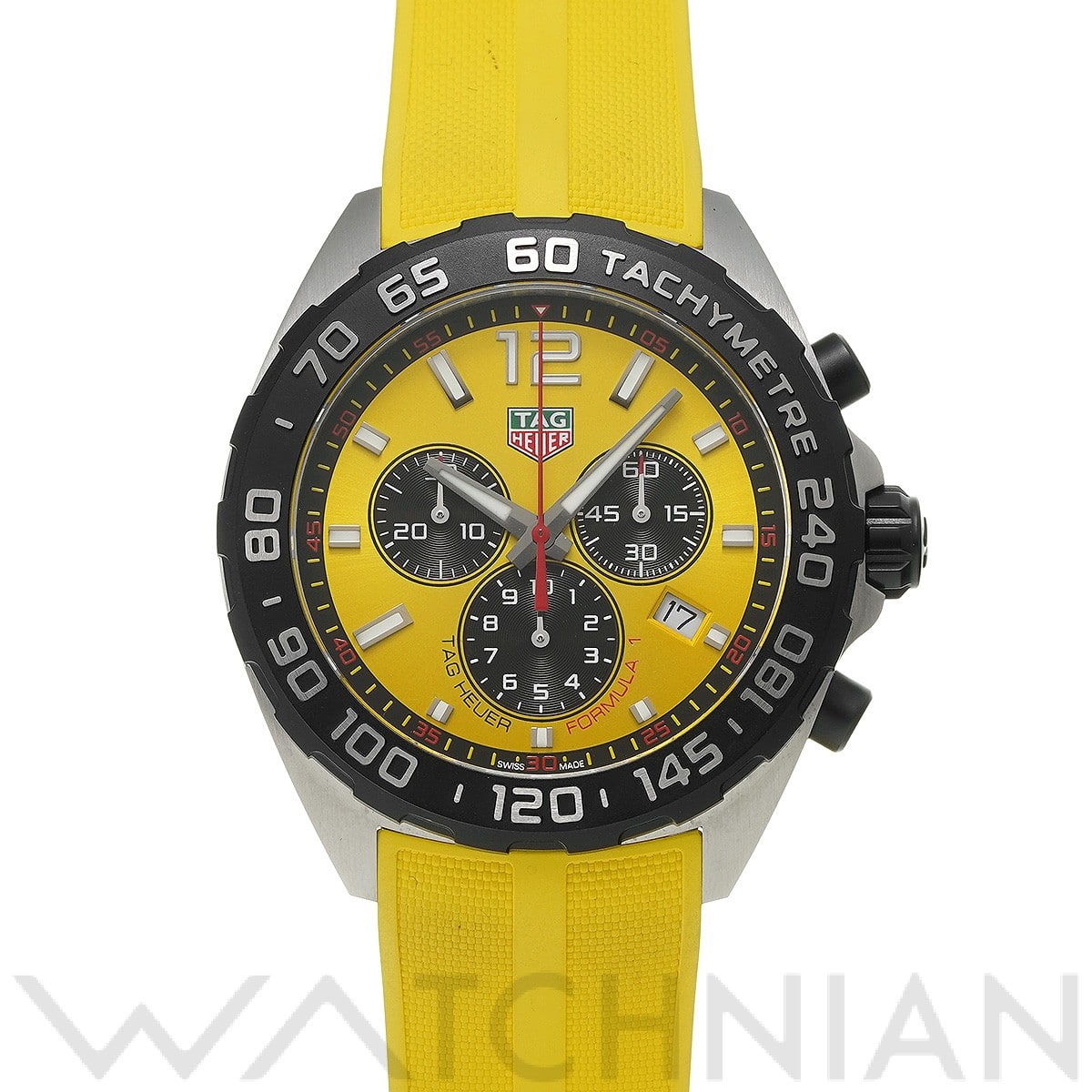 タグ ホイヤー / TAG HEUER フォーミュラ1 クォーツ クロノグラフ CAZ101AM.FT8054 イエロー/ブラック メンズ 時計 【中古】【wristwatch】