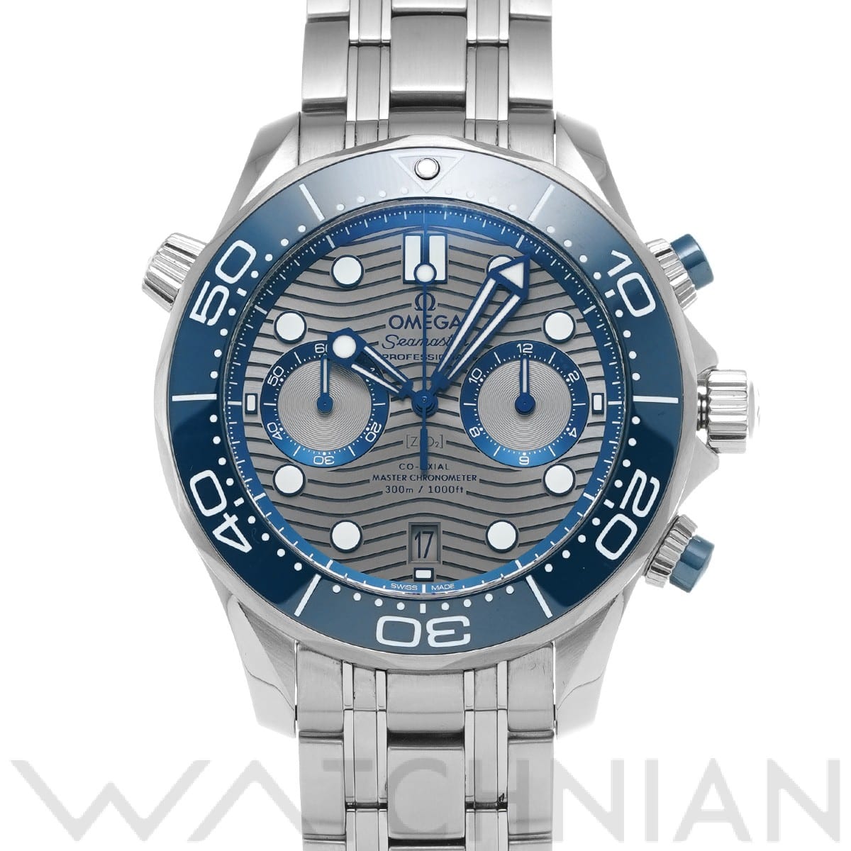 オメガ / OMEGA シーマスター ダイバー300 コーアクシャル マスタークロノメーター クロノグラフ 210.30.44.51.06.001 グレー メンズ 時計 【中古】【wristwatch】