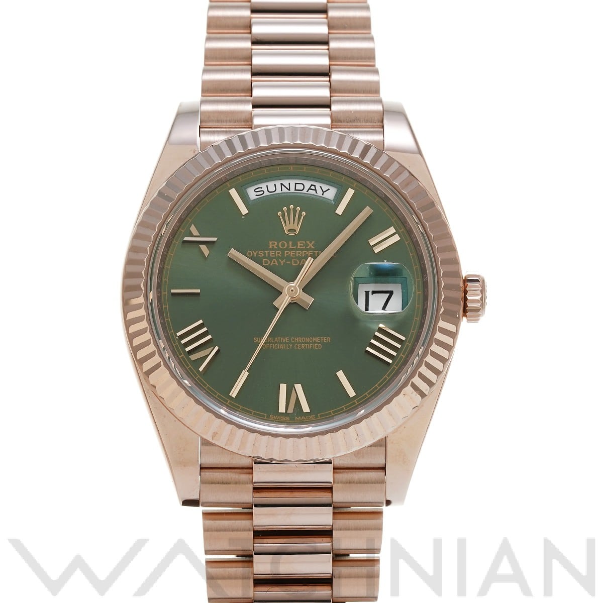 ロレックス デイデイト 40 228235 オリーブグリーン メンズ 時計 【中古】【wristwatch】