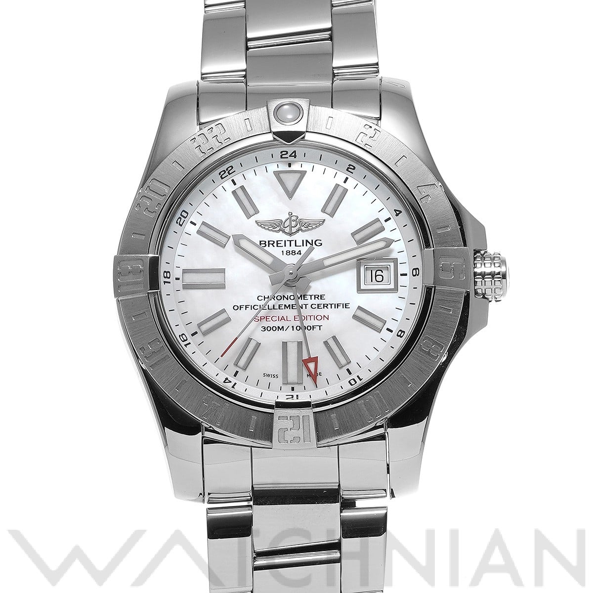 ブライトリング / BREITLING アベンジャー II GMT マザーオブパール A3239011/A809 ホワイトシェル メンズ 時計 【中古】【wristwatch】
