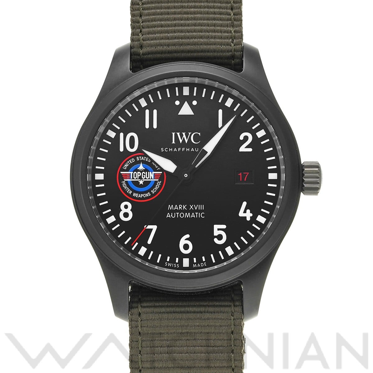 IWC パイロットウォッチ マーク XVIII トップガン SFTI IW324712 ブラック メンズ 時計 【中古】【wristwatch】
