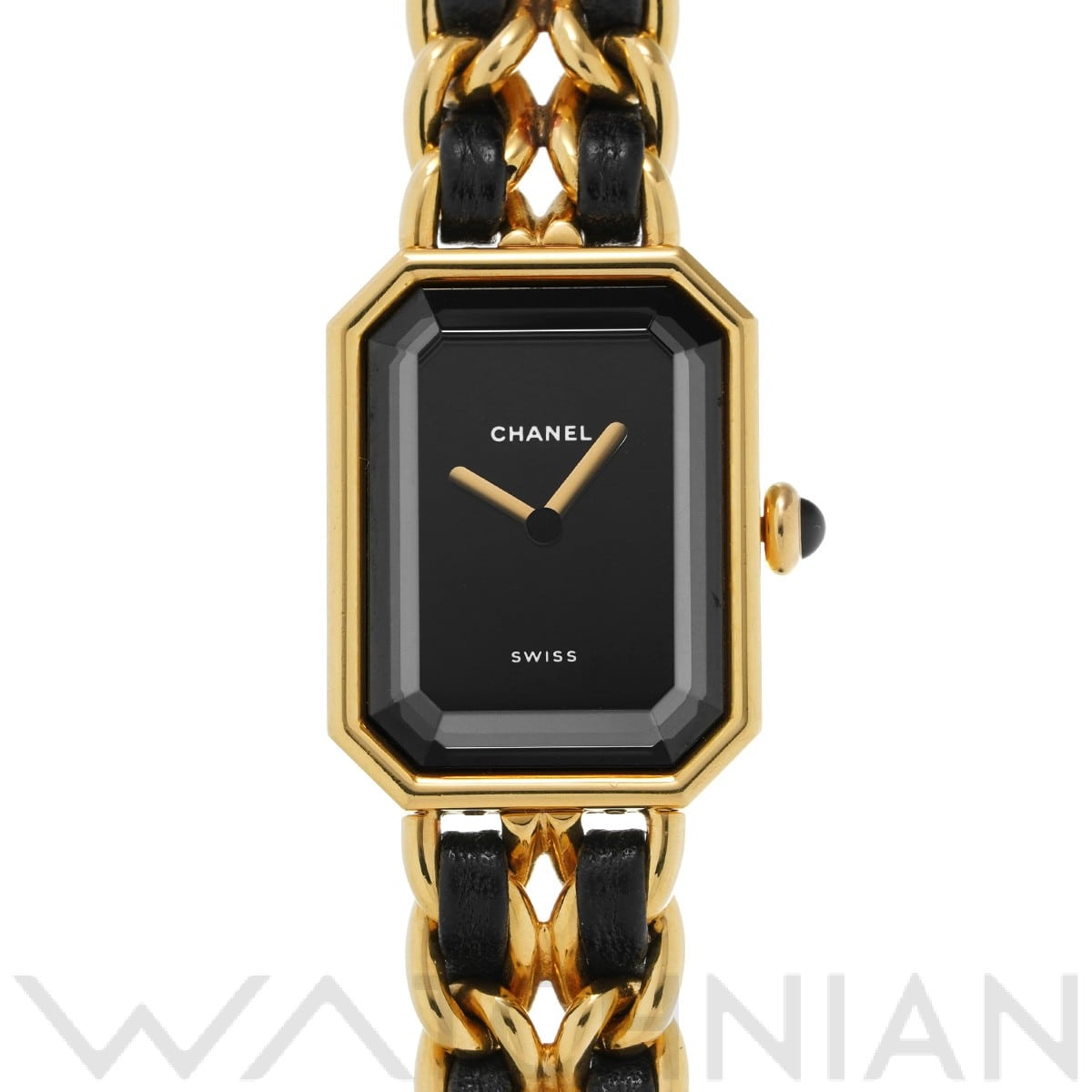 シャネル プルミエール L H0001 ブラック レディース 時計 【中古】【wristwatch】