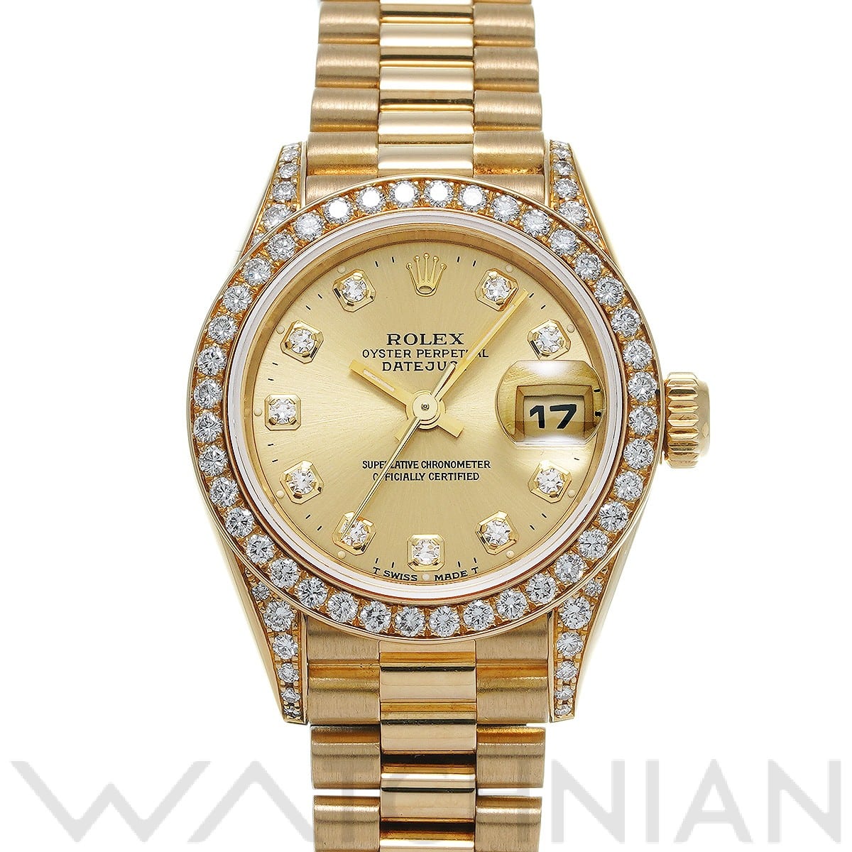 ロレックス / ROLEX デイトジャスト 69158G シャンパン/ダイヤモンド レディース 時計 【中古】【wristwatch】