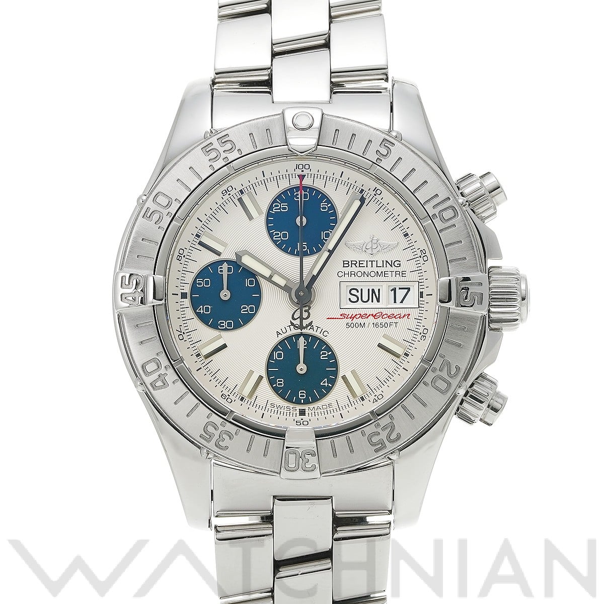 ブライトリング / BREITLING クロノ スーパーオーシャン A111G00PRS シルバー/ブルー メンズ 時計 【中古】【wristwatch】