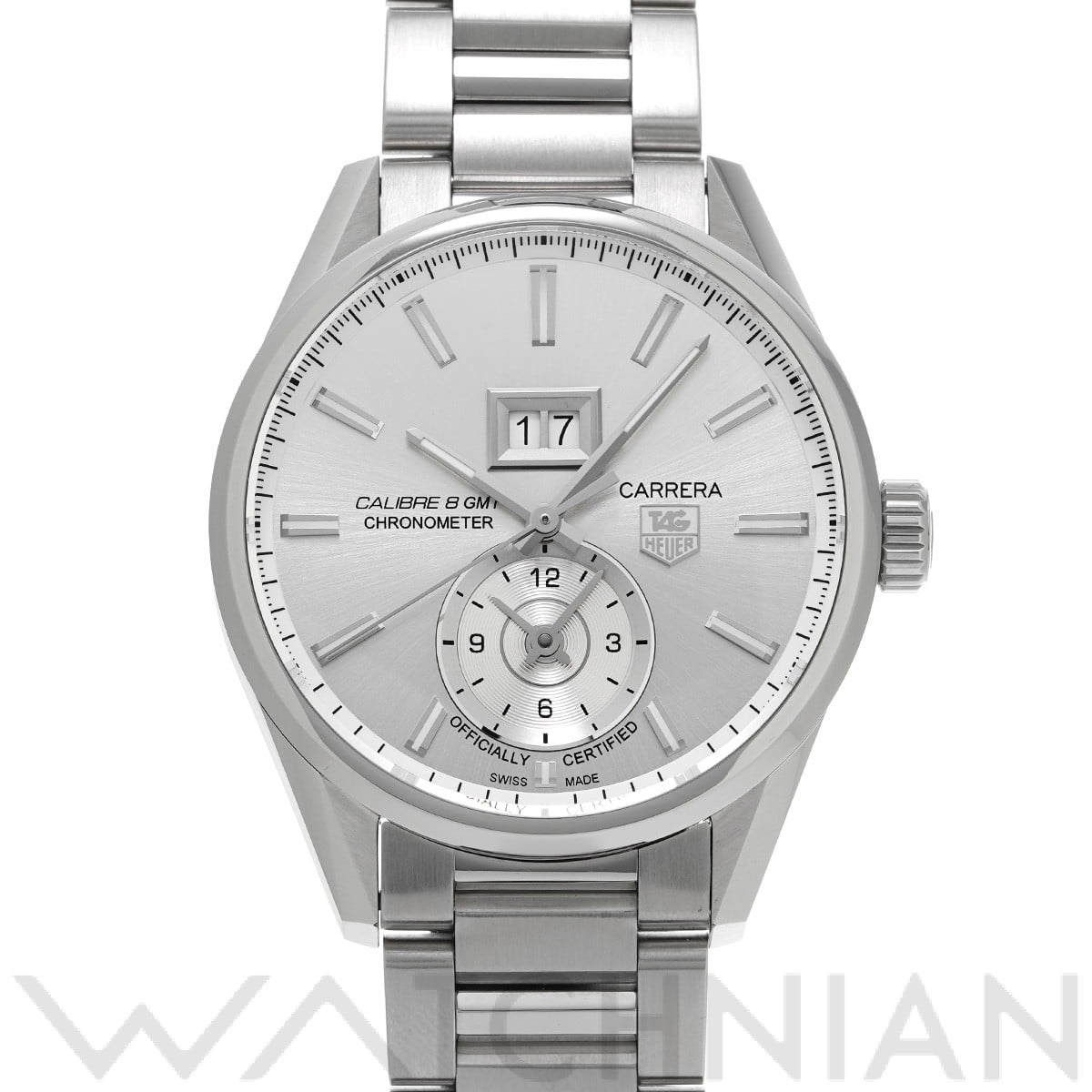 タグ ホイヤー / TAG HEUER カレラ キャリバー8 GMT クロノメーター WAR5011.BA0723 シルバー メンズ 時計 【中古】【wristwatch】