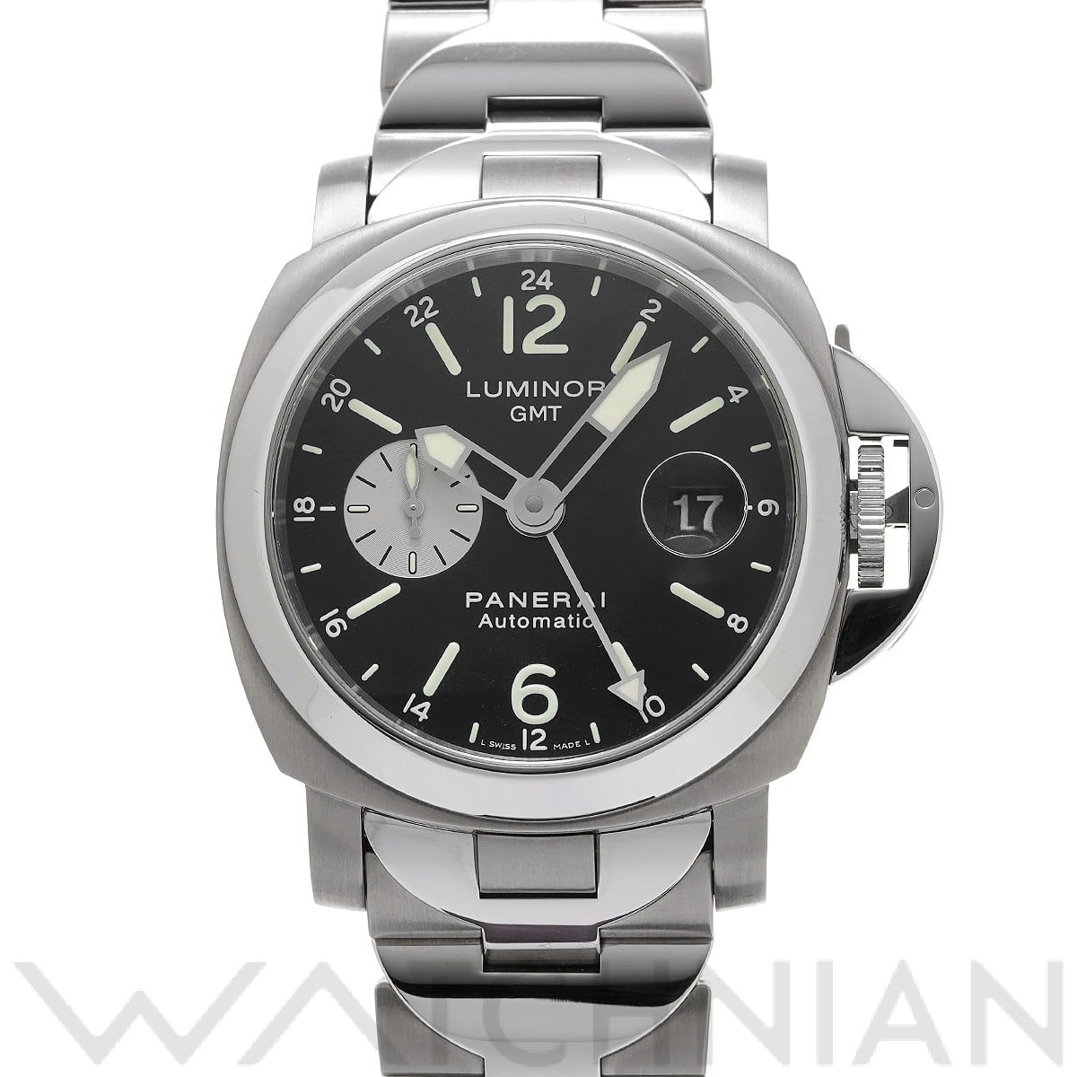 パネライ / PANERAI ルミノール GMT PAM00161 ブラック/シルバー メンズ 時計 【中古】【wristwatch】