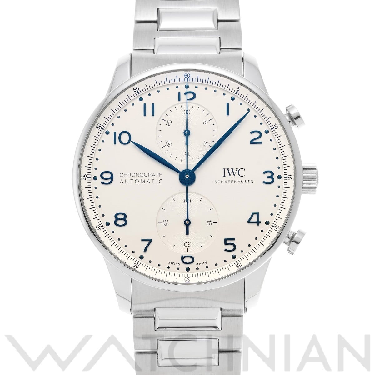 IWC ポルトギーゼ クロノグラフ IW371617 シルバーメッキ メンズ 時計 【中古】【wristwatch】