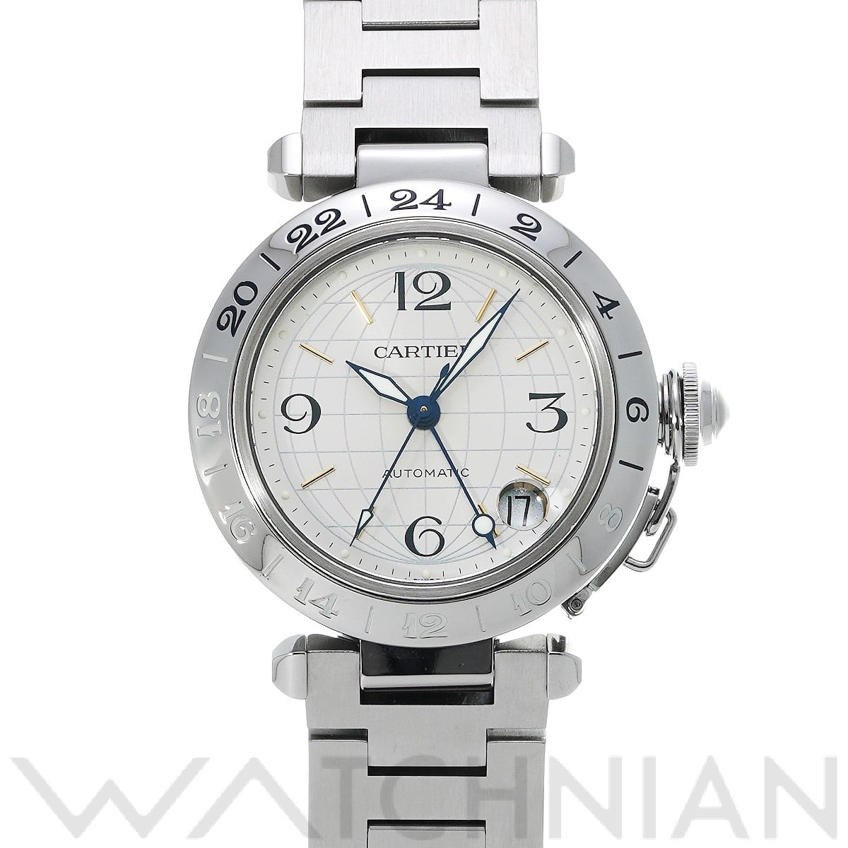 カルティエ / CARTIER パシャC メリディアン GMT W31029M7 シルバー ユニセックス 時計 【中古】【wristwatch】