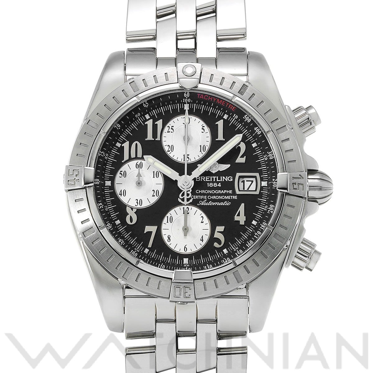ブライトリング / BREITLING クロノマット エボリューション A156B21PA ブラック/シルバー メンズ 時計 【中古】【wristwatch】