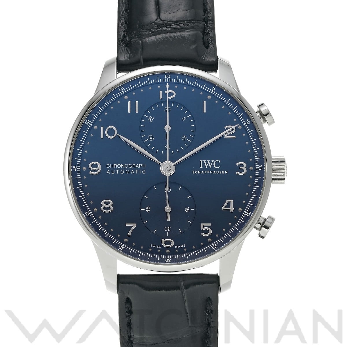 IWC ポルトギーゼ クロノグラフ IW371606 ブルー メンズ 時計 【中古】【wristwatch】