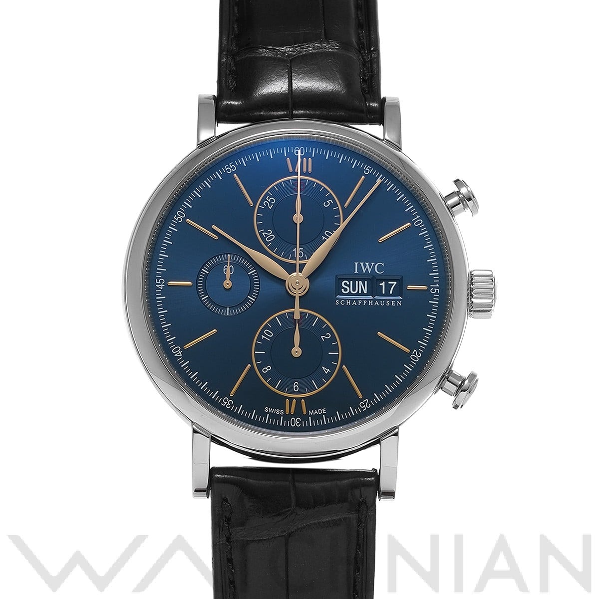 IWC ポートフィノ クロノグラフ IW391036 ブルー メンズ 時計 【中古】【wristwatch】