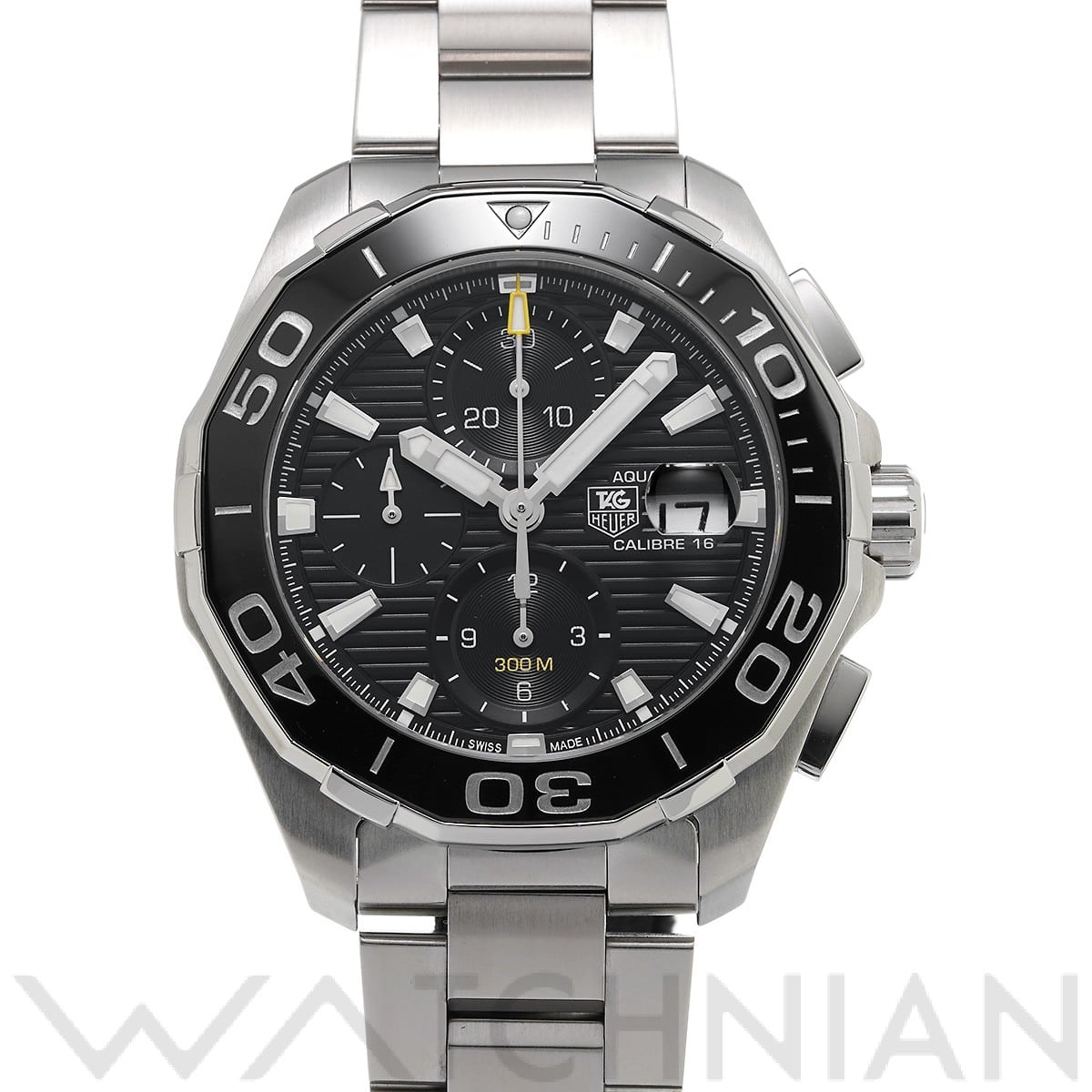 タグ ホイヤー / TAG HEUER アクアレーサー キャリバー16 クロノグラフ CAY211A.BA0927 ブラック メンズ 時計 【中古】【wristwatch】