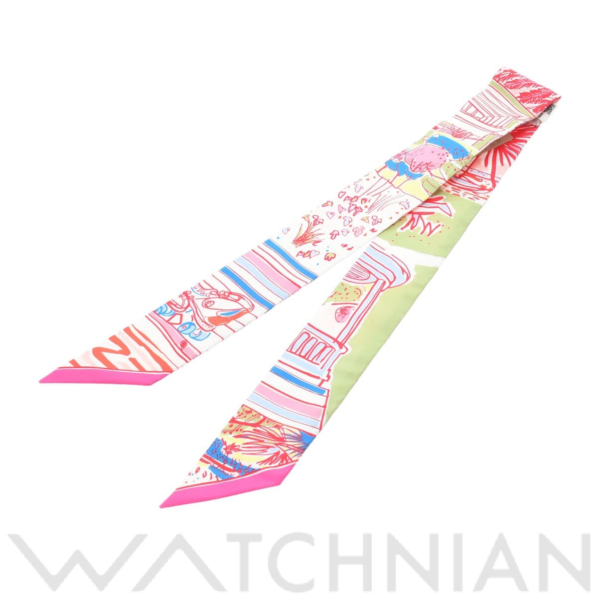 エルメス / HERMES ツイリー RAYURES D`ETE ローズ/ブルー/ヴェール 063850S シルク100％ レディース 【新品】【other】