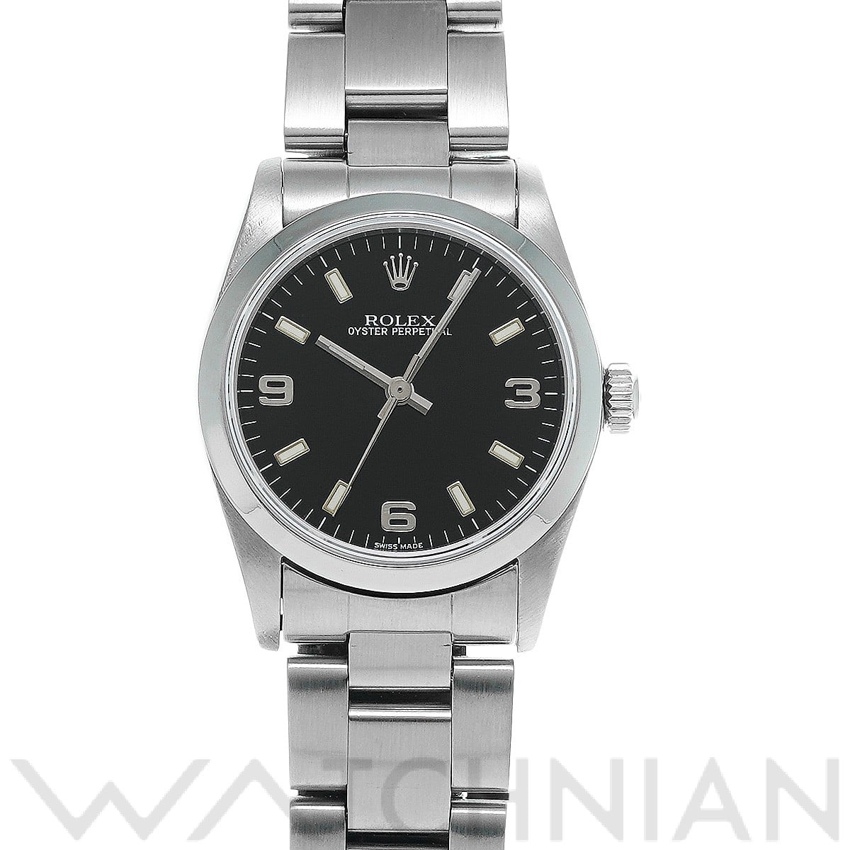 ロレックス オイスターパーペチュアル 77080 ブラック ユニセックス 時計 【中古】【wristwatch】