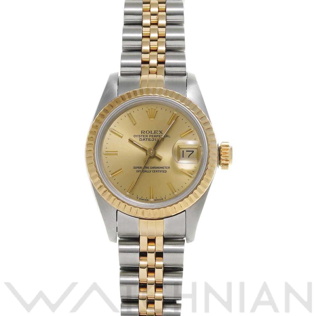 ロレックス デイトジャスト 69173 シャンパン レディース 時計 【中古】【wristwatch】