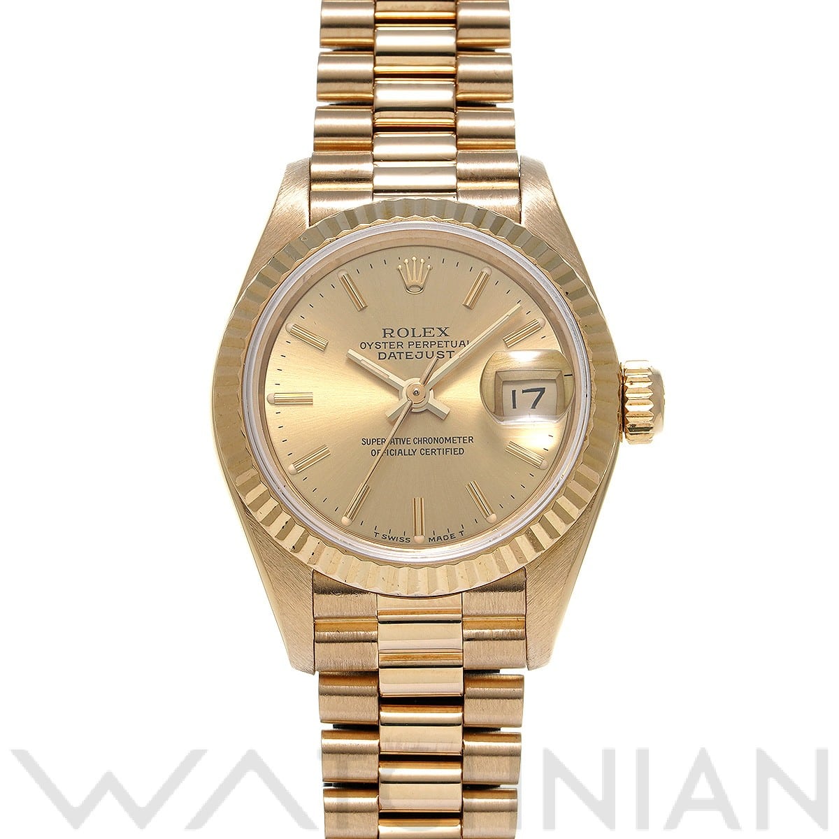 ロレックス デイトジャスト 69178 シャンパン レディース 時計 【中古】【wristwatch】