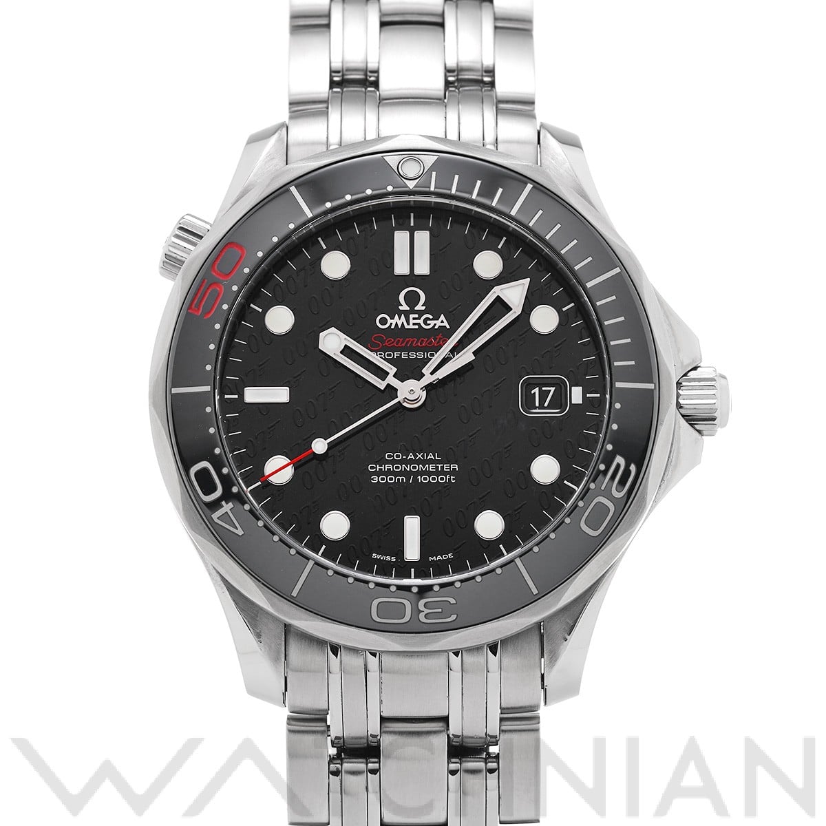 オメガ シーマスター ダイバー300 コーアクシャル ジェームズ・ボンド 50th 212.30.41.20.01.005 ブラック メンズ 時計 【中古】【wristwatch】