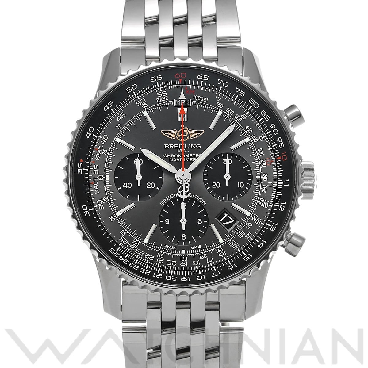 ブライトリング ナビタイマー 1 B01 クロノグラフ 43 ジャパンエディション AB0121A21B1A1 アンスラサイト/ブラック メンズ 時計 【中古】【wristwatch】