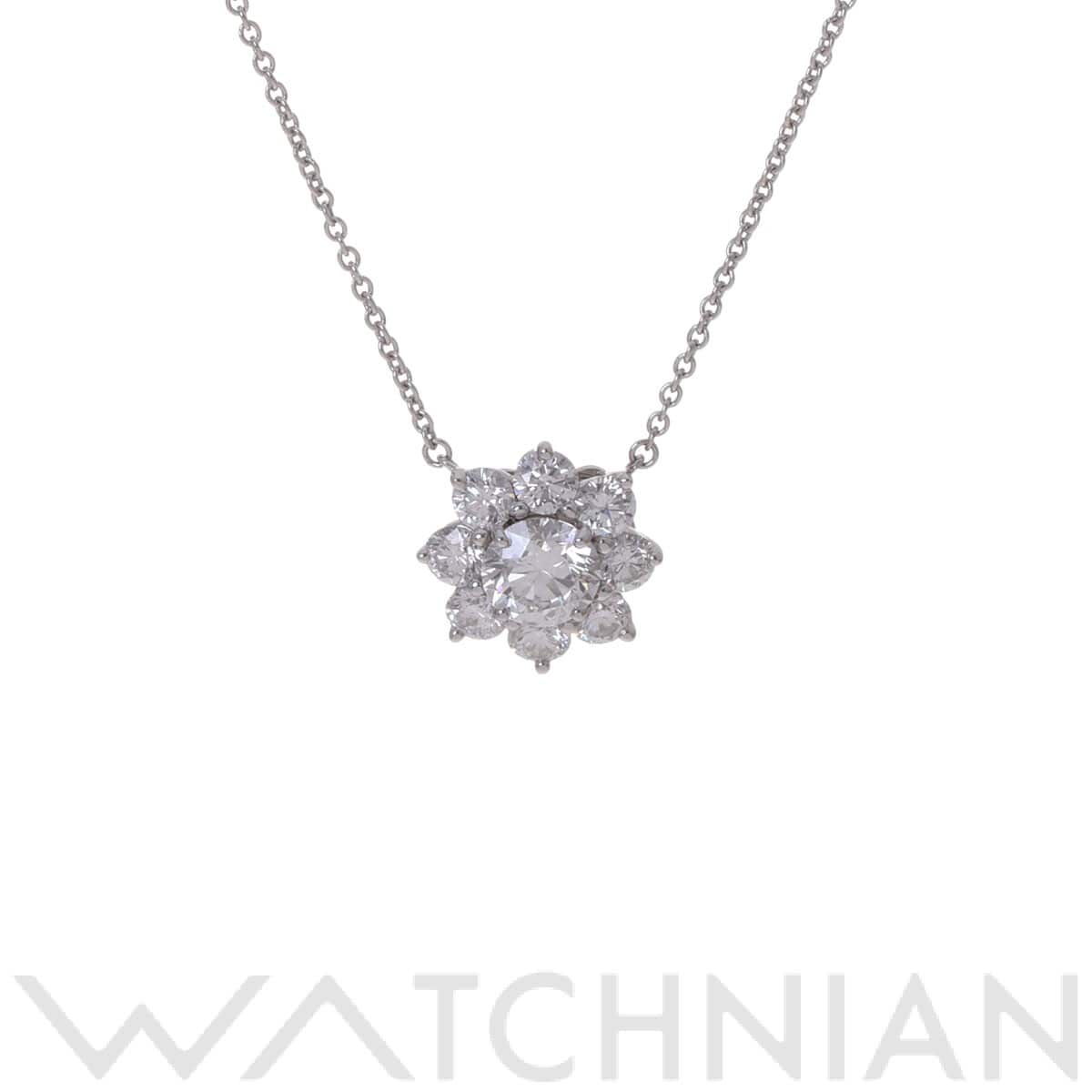 ハリー ウィンストン サンフラワーネックレス スモール ダイヤ シルバー PEDPNASMSF Pt950プラチナ レディース ジュエリー 【中古】【jewelry】
