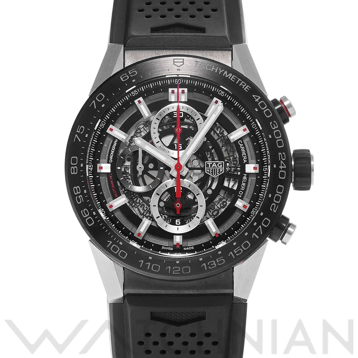 タグ ホイヤー / TAG HEUER カレラ キャリバーホイヤー01 クロノグラフ CAR2A1Z.FT6044 ブラック メンズ 時計 【中古】【wristwatch】