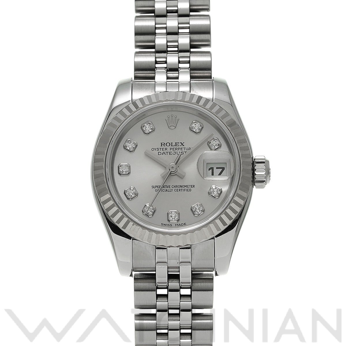 ロレックス レディ デイトジャスト 26 179174G シルバー/ダイヤモンド レディース 時計 【中古】【wristwatch】